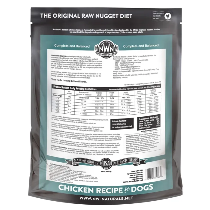 Northwest Naturals Chicken Recipe 6-lb bag back