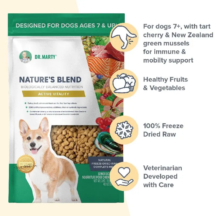 Dr Marty Nature's Blend Act Vit Sr Fd Dog 48-oz