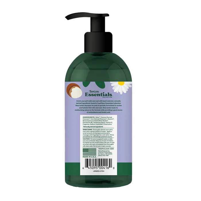 Tropiclean Essentials Shea Butter Shampoo 16-oz