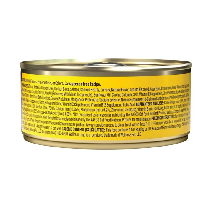Wellness Turkey and Salmon Pate 5.5-ounce can back