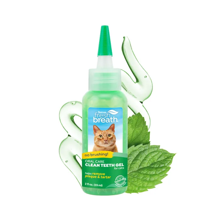 TropiClean Fresh Breath Cat Dental Gel 2 oz bottle