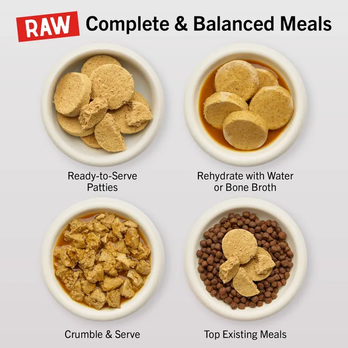 Stella & Chewy's Super Beef Patties serving options