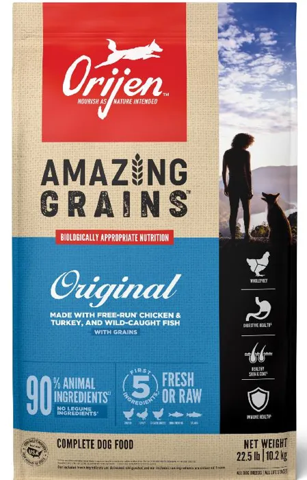 Orijen Dog Amazing Grains Original Kibble 22.5-lb
