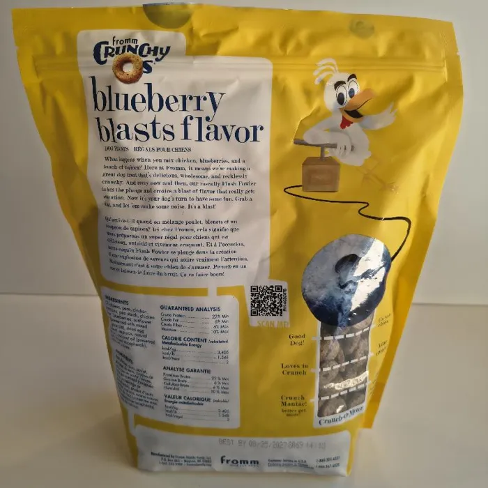 Fromm Crunchy Os Blueberry Blasts Flavor Dog Treats 6-oz