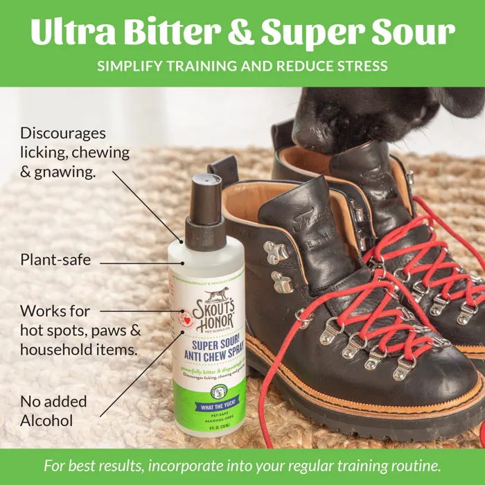 Skout's Honor Super Sour Anti Chew Spray 8 oz lifestyle