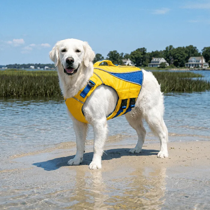 Bay Dog Monterey Bay Life Jacket yellow lifestyle