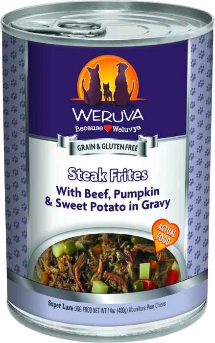 Weruva Dog Gf Steak Frites Shreds Can 14-oz