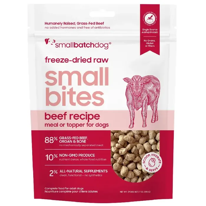Small Batch Freeze-dried Small Bites Complete Meal With Beef, 7-oz