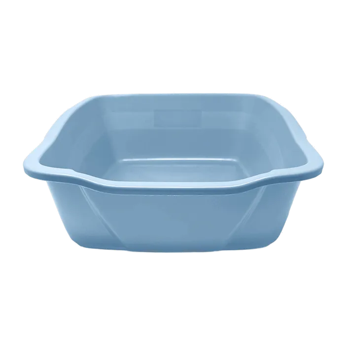 Van Ness Large Cat Litter Pan winter blue front view