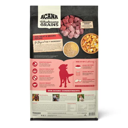 Acana Wholesome Grains Red Meat & Grains Dry Dog Food 4-lb