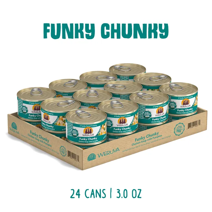 Weruva Funky Chunky 3-ounce cat food 24-can case