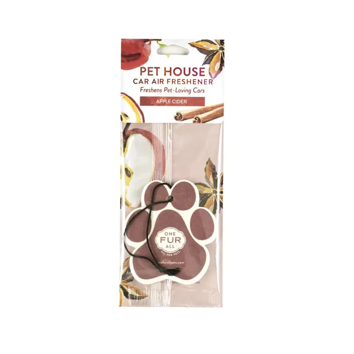 Pet House Apple Cider car freshener packaged view