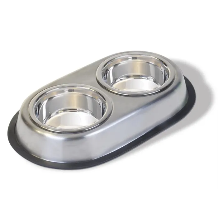 Van Ness Stainless Steel Double Dish Large 64-oz