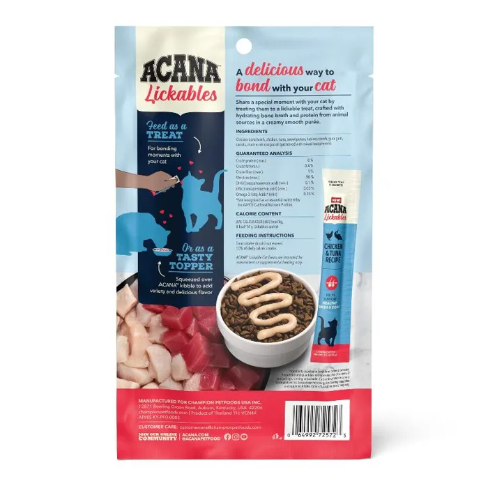 Acana Cat Lickables Chicken & Tuna 2.5-oz