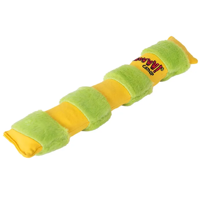 Yeowww! Catnip Big Kicker yellow and green angled view with logo