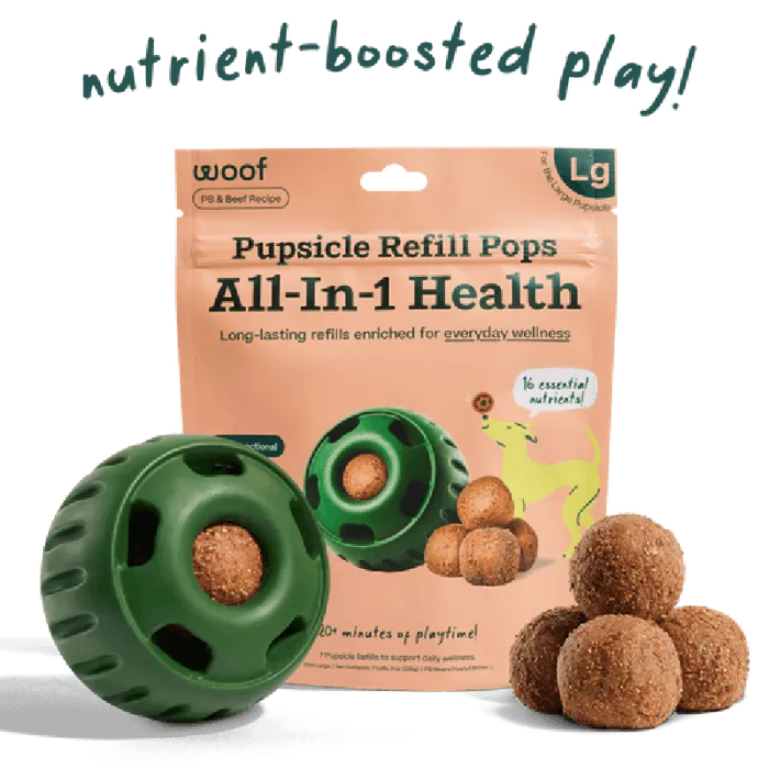 Woof Large Pops Treat Beef Multivitamin 8-oz