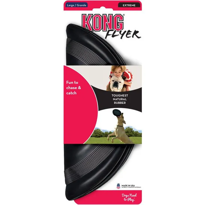 Kong Extreme Black Flyer Large