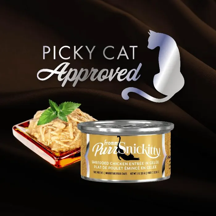 Fromm Cat Can Purrsnickitty Shredded Chicken 3-oz